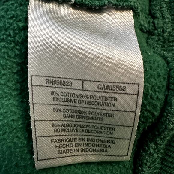 Vintage NIKE Hoodie Sweatshirt Gray Tag Y2K Kangaroo Pouch Drawstring Green XL - Picture 3 of 6